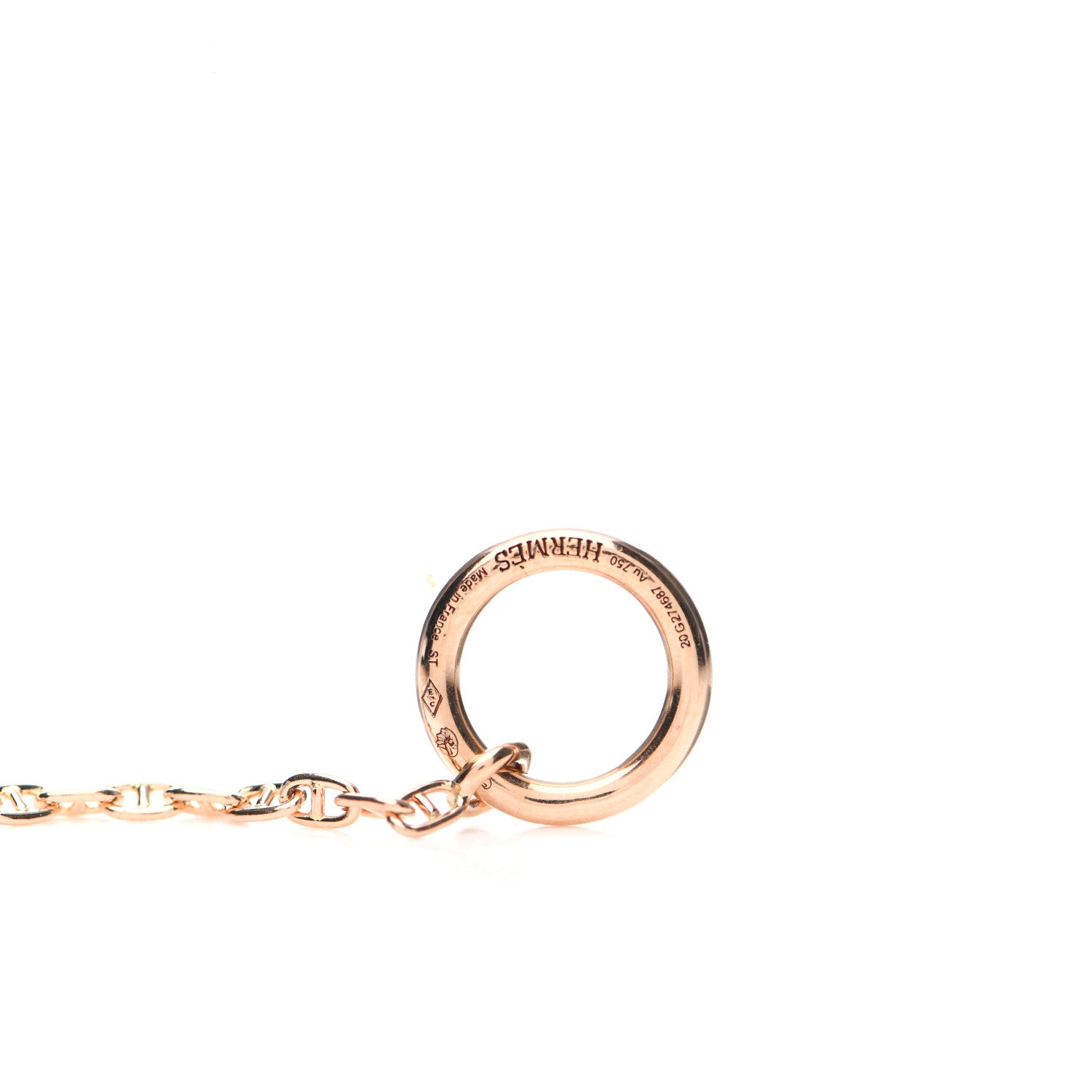 Hermes 18K Rose Gold Diamond PM New Farandole Pendant Necklace ST 5 of 6