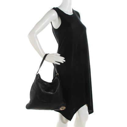 Gucci Calfskin Medium New Britt Hobo Black 2 of 7