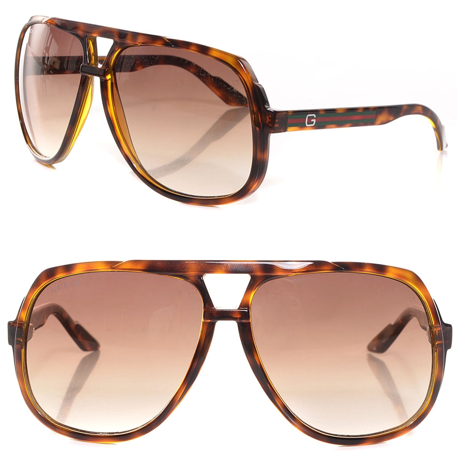Gucci Aviator Sunglasses 1622/S Tortoise 1 of 4
