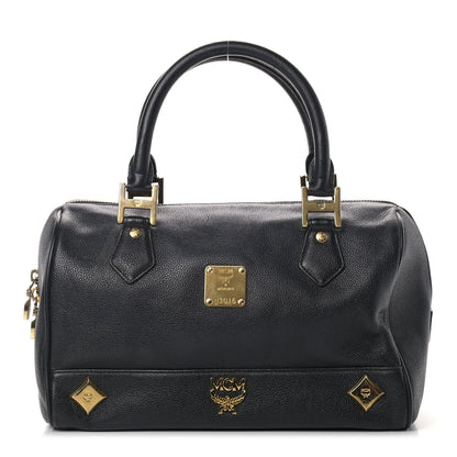 MCM Grained Calfskin Boston Bag 1 of 14