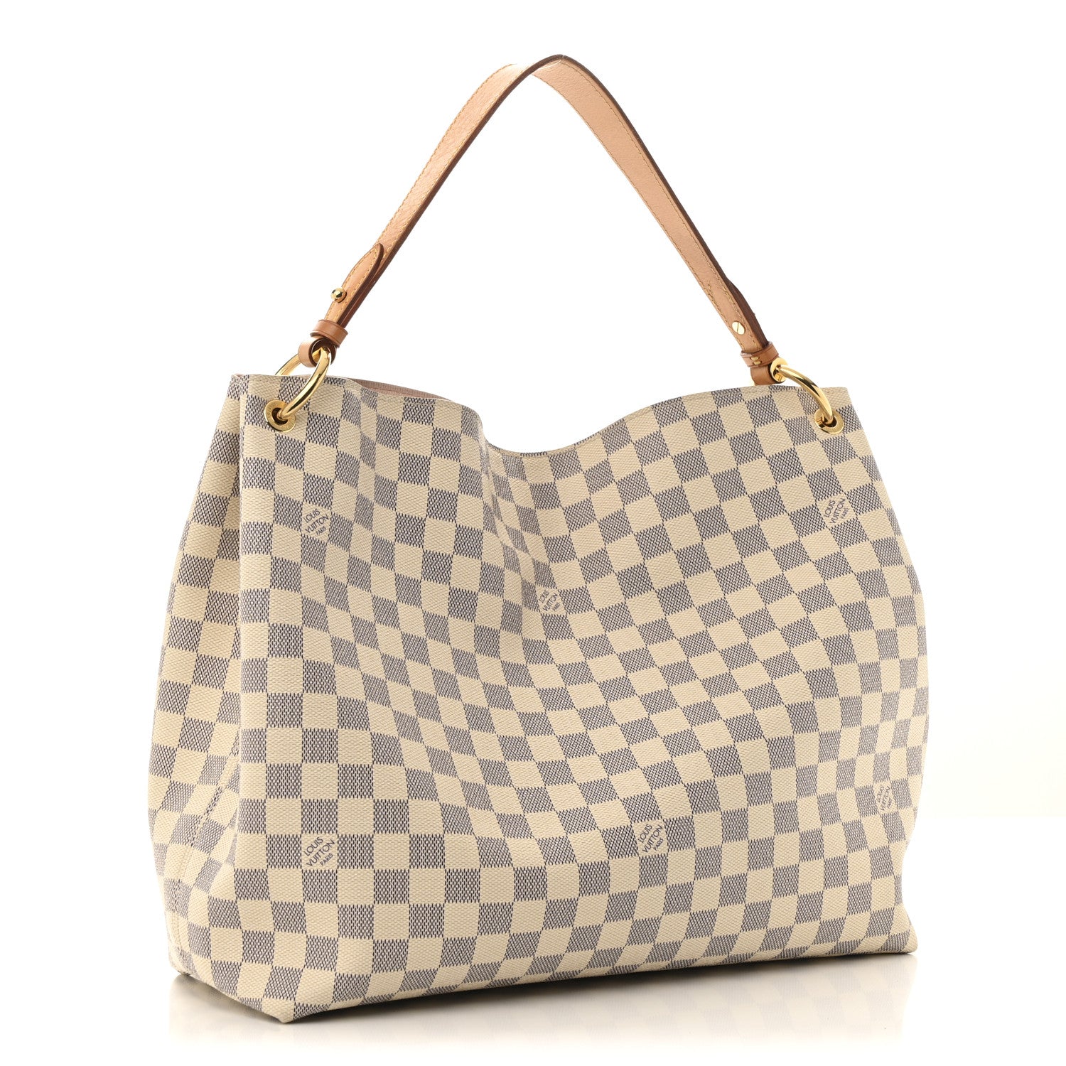 Louis Vuitton Damier Azur Graceful MM Rose Ballerine 3 of 15