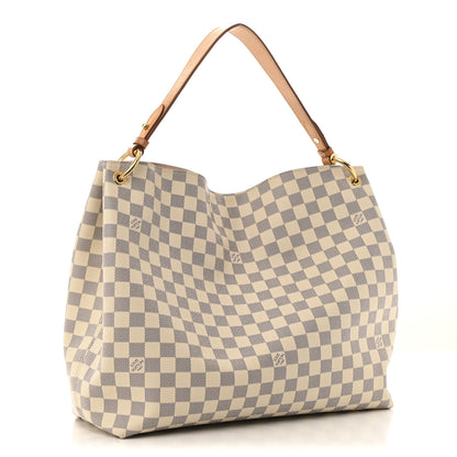 Louis Vuitton Damier Azur Graceful MM Rose Ballerine 3 of 15