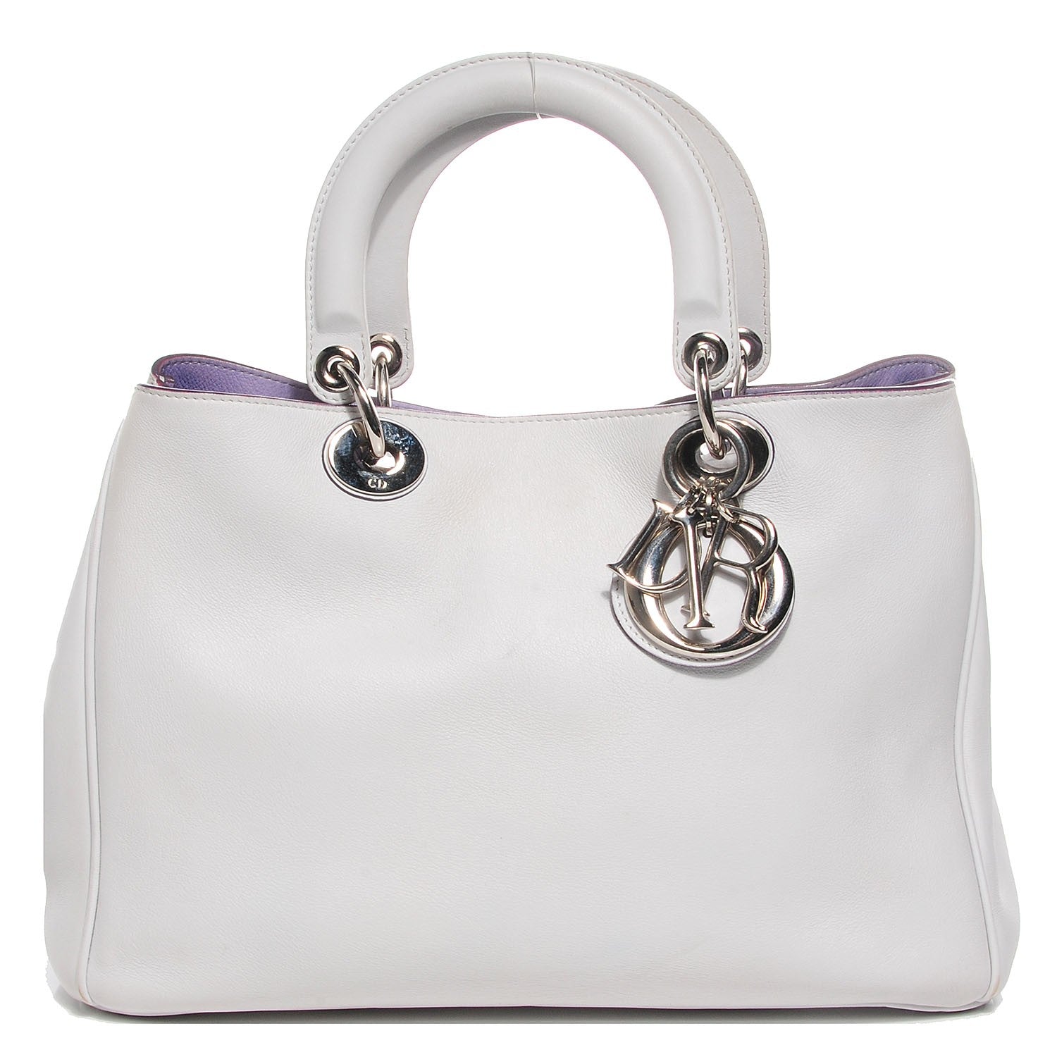 Christian Dior Calfskin Medium Diorissimo Bag White 1 of 10