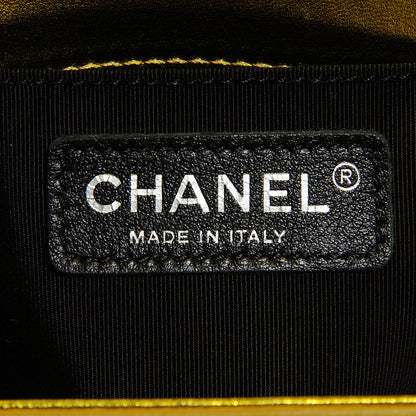 Chanel Metallic Patent Calfskin Quilted Small Boy Flap Gold 7 of 8