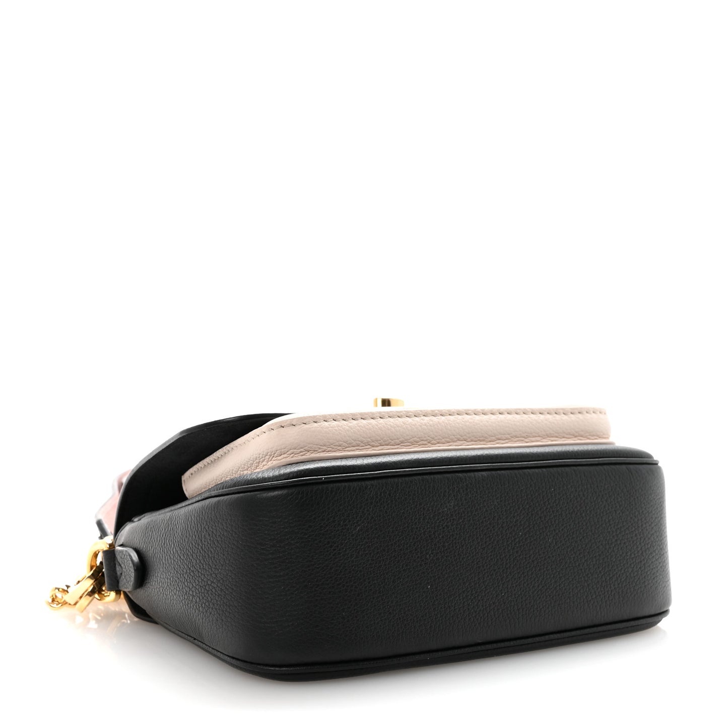 Grained Calfskin Lockme Tender Black
