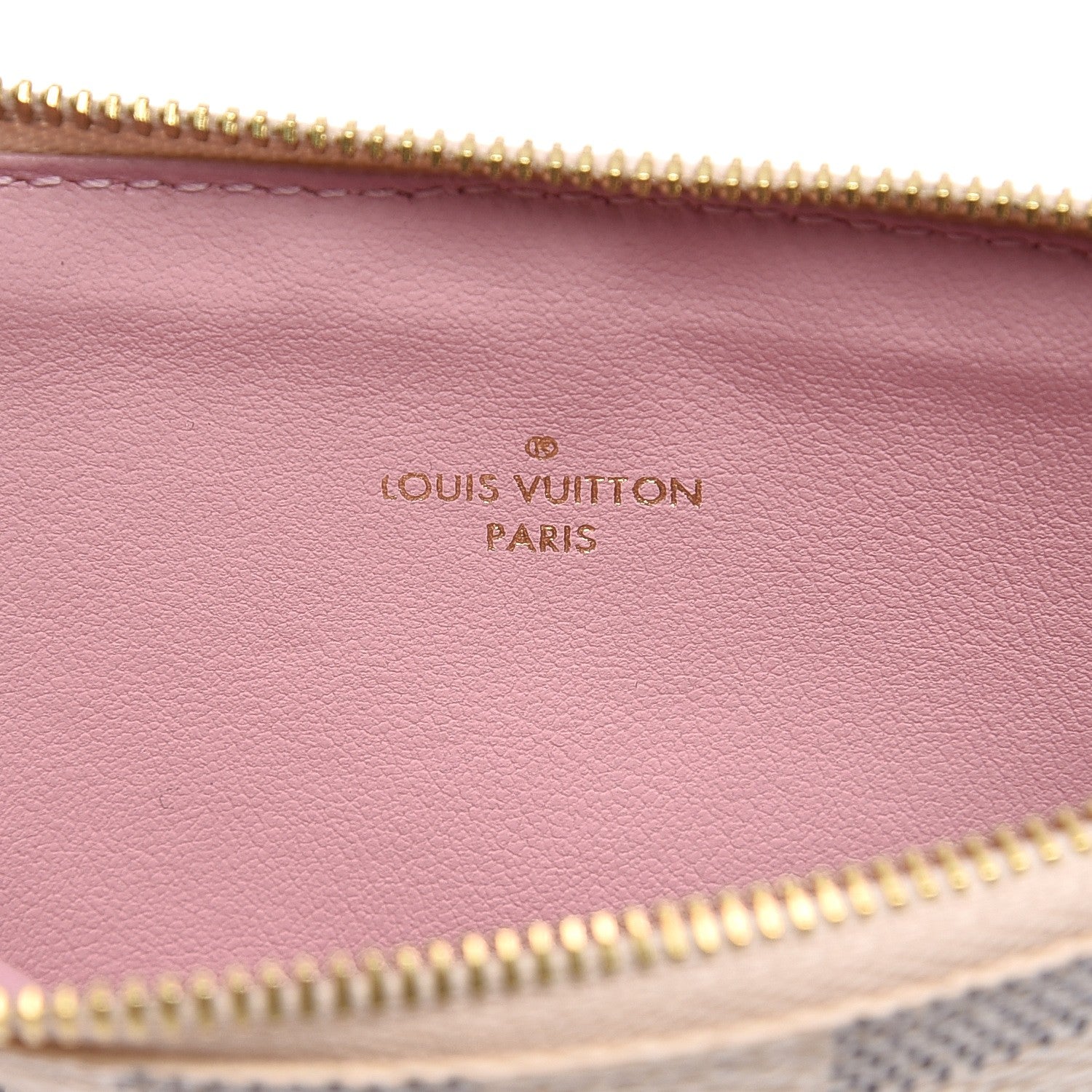Louis Vuitton Damier Azur Felicie Chain Wallet Zippered Insert Rose Ballerine 6 of 6
