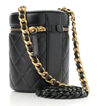 Chanel Lambskin Quilted Small Vanity Case Black 3 of 14