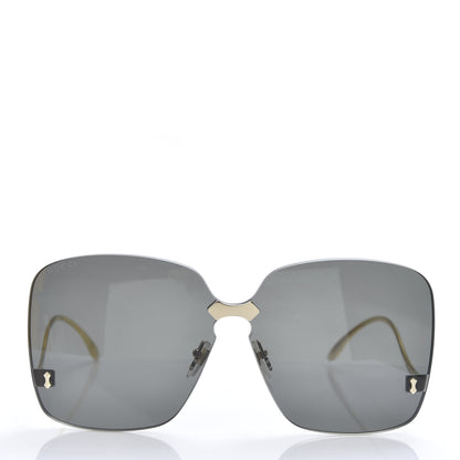 Gucci Metal Rimless Sunglasses GG0352S Gold 2 of 6