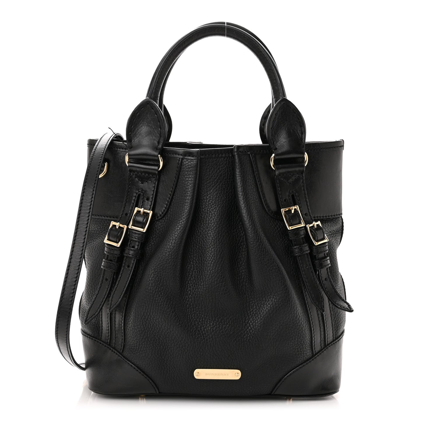 Calfskin Medium Whipstitch Tote Black