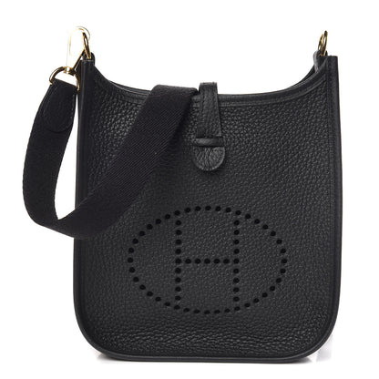 Hermes Taurillon Clemence Evelyne TPM Black 1 of 10
