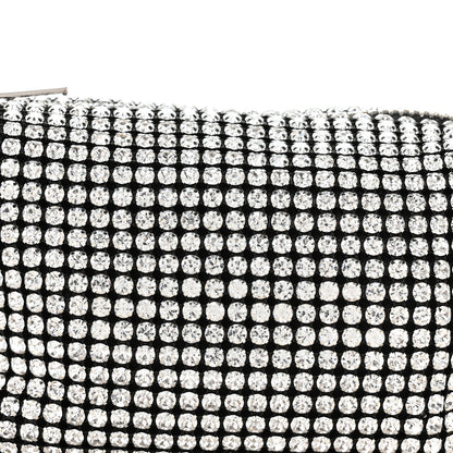 Alexander Wang Mesh Crystal Rhinestone Mini Heiress Pouch Black Silver 7 of 9
