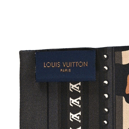 Louis Vuitton Silk Monogram LV World Bandeau Brown 3 of 3
