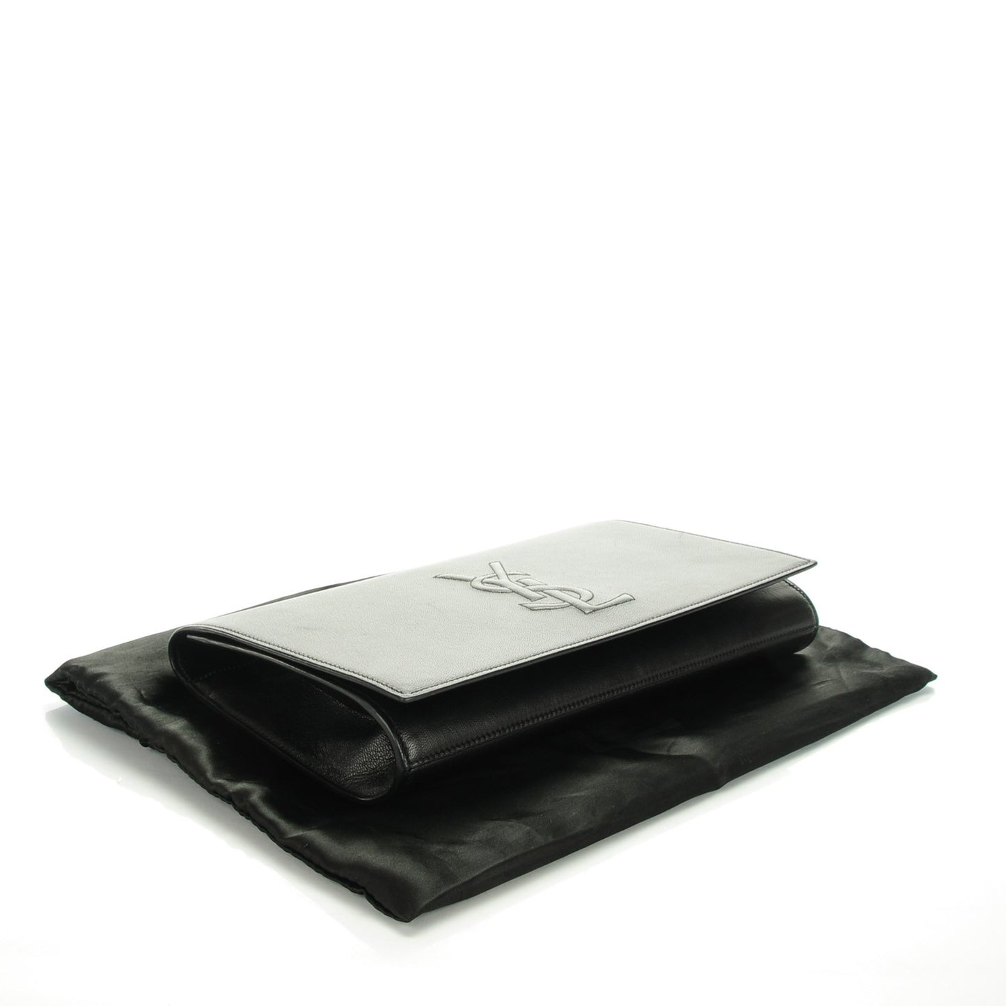 Goatskin Monogram Large Belle De Jour Clutch Black