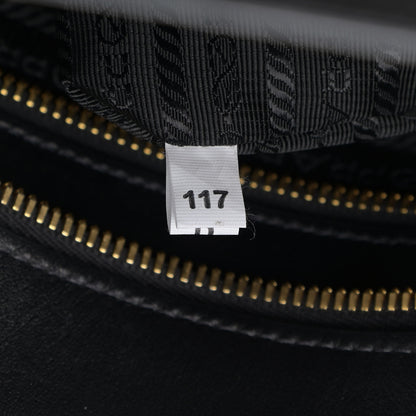 Prada Saffiano City Calfskin Medium Esplanade Tote Black 7 of 10