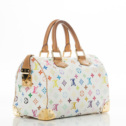 Louis Vuitton Monogram Multicolor Speedy 30 White 3 of 10