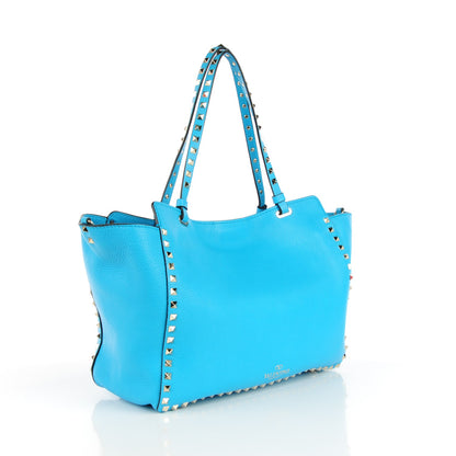Valentino Garavani Pebbled Calfskin Medium Rockstud Tote Parrot 3 of 8