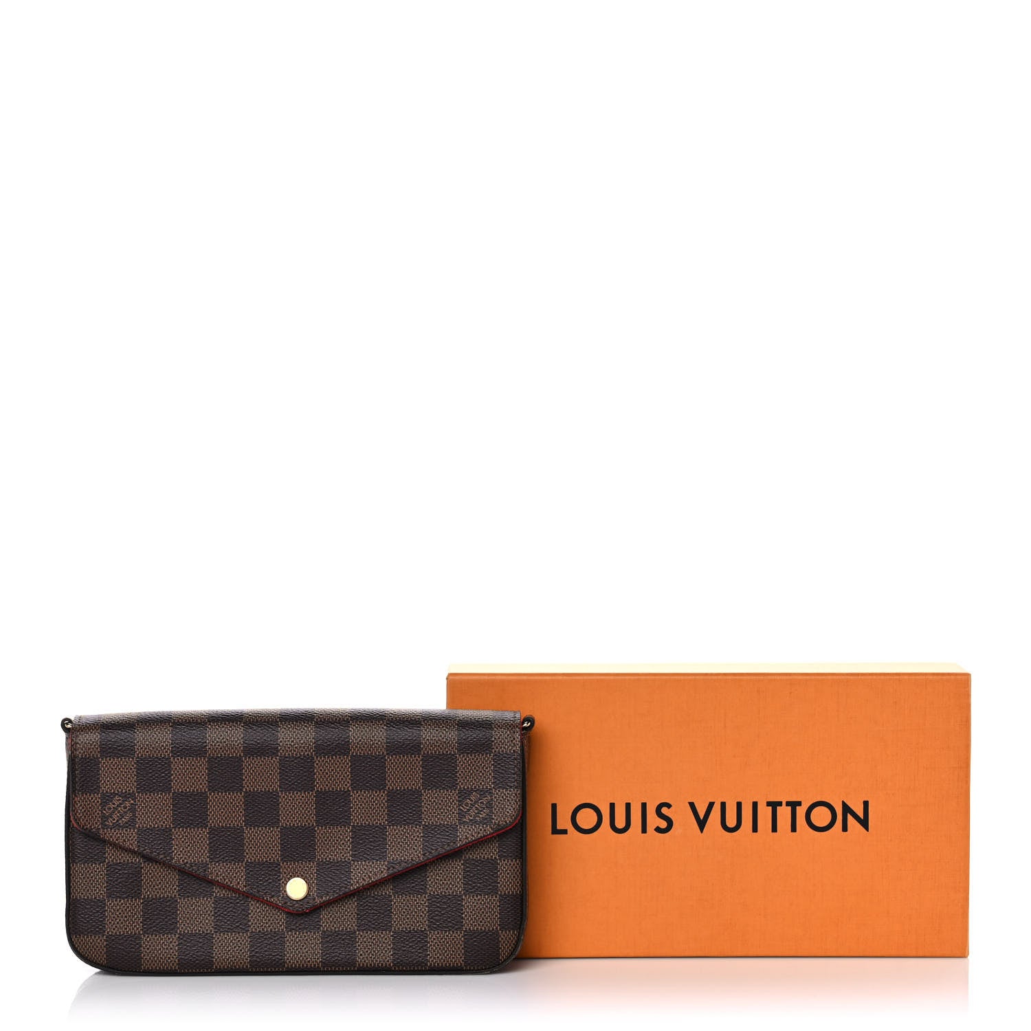 Louis Vuitton Damier Ebene Pochette Felicie Chain Wallet 12 of 12