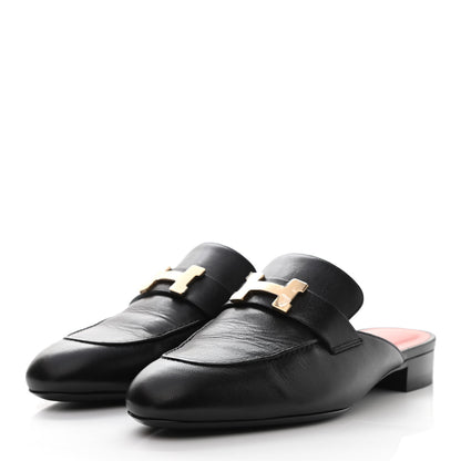 Hermes Goatskin Trocadero Mule 37 Black 3 of 9
