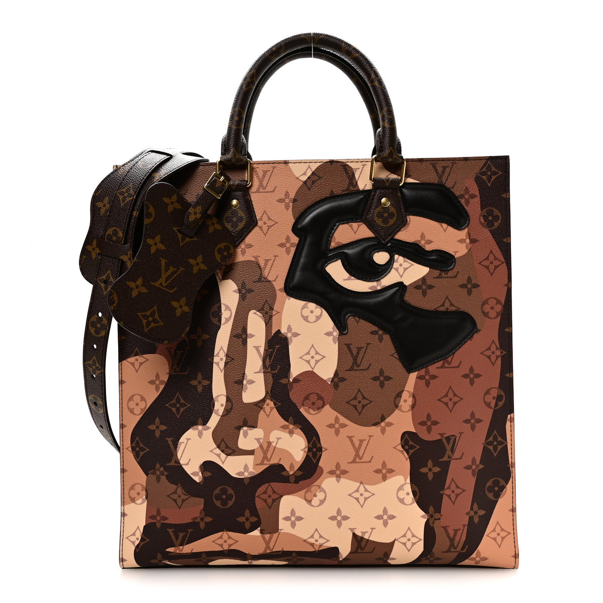 Monogram Portrait Sac Plat Brown