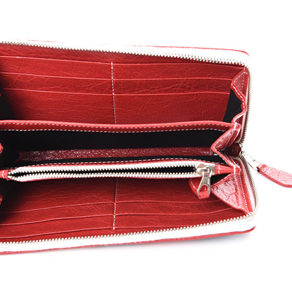 Balenciaga Agneau Arena Multicolore Bazar Continental Zip Around Wallet Grey White Black Red Blue 4 of 7