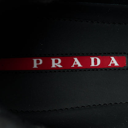 Prada Patent Technical Fabric Mens America's Cup High Top Sneakers 8.5 Black 8 of 10