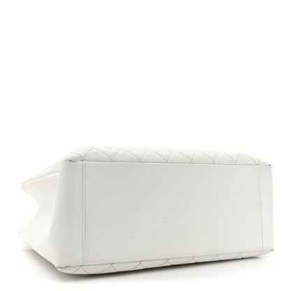 Chanel Caviar Quilted Grand Shopping Tote GST White 4 of 18