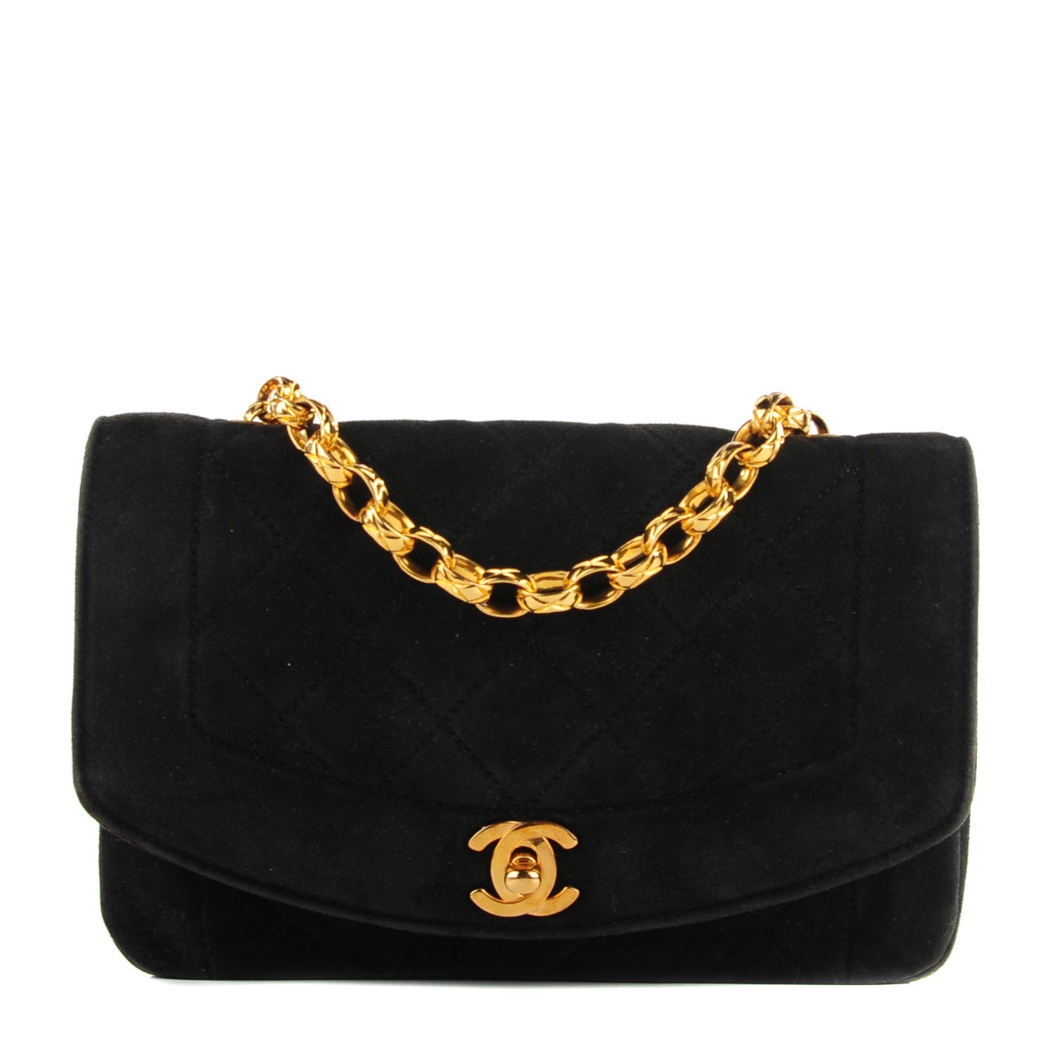 Chanel Suede Quilted Mini Rectangular Flap Black 1 of 10