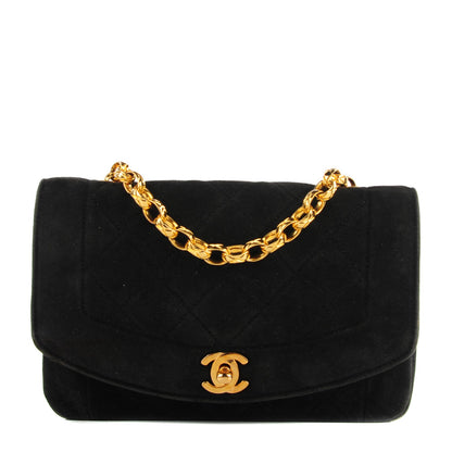Chanel Suede Quilted Mini Rectangular Flap Black 1 of 10