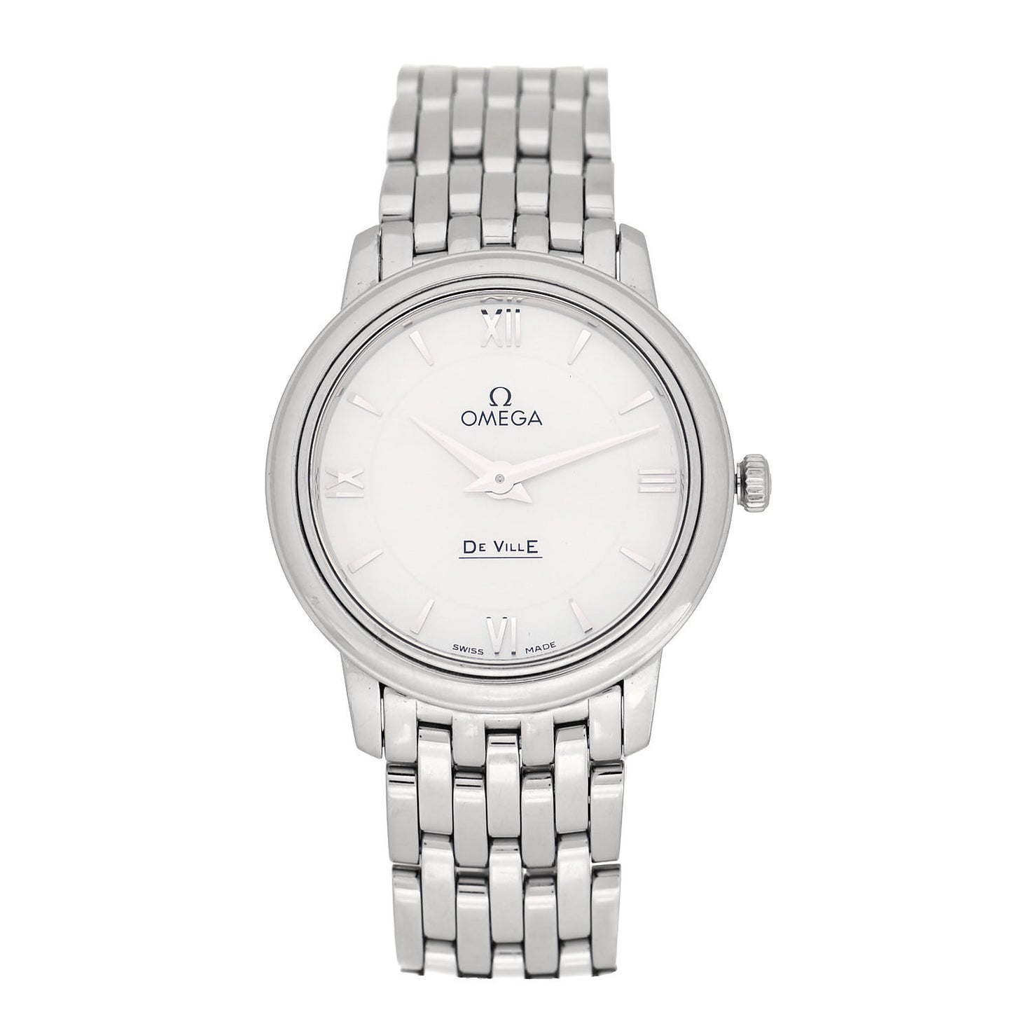 Stainless Steel Mother of Pearl 27mm De Ville Prestige Quartz Watch 424.10.27.60.05.001