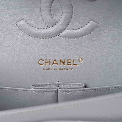 Chanel Caviar Quilted Medium Double Flap Grey 6 of 10