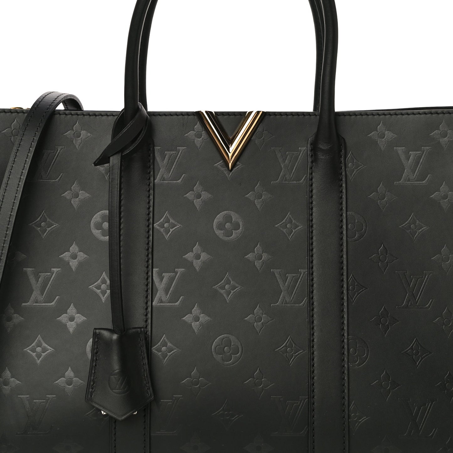 Monogram Cuir Plume Very Tote GM Black