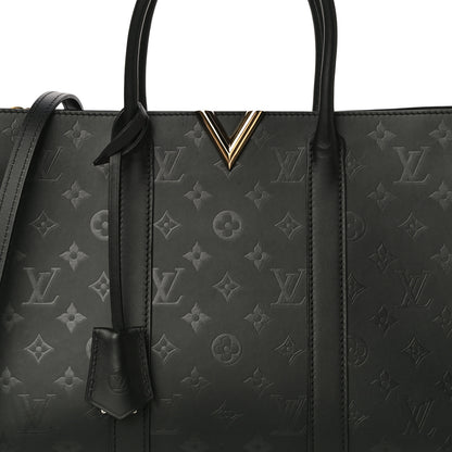 Louis Vuitton Monogram Cuir Plume Very Tote GM Black 7 of 12