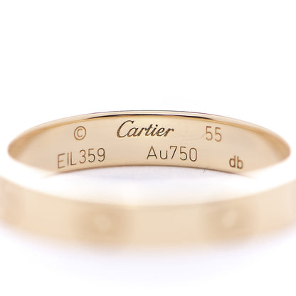 Cartier 18K Yellow Gold 3.5mm LOVE Wedding Band Ring 55 7.25 4 of 5