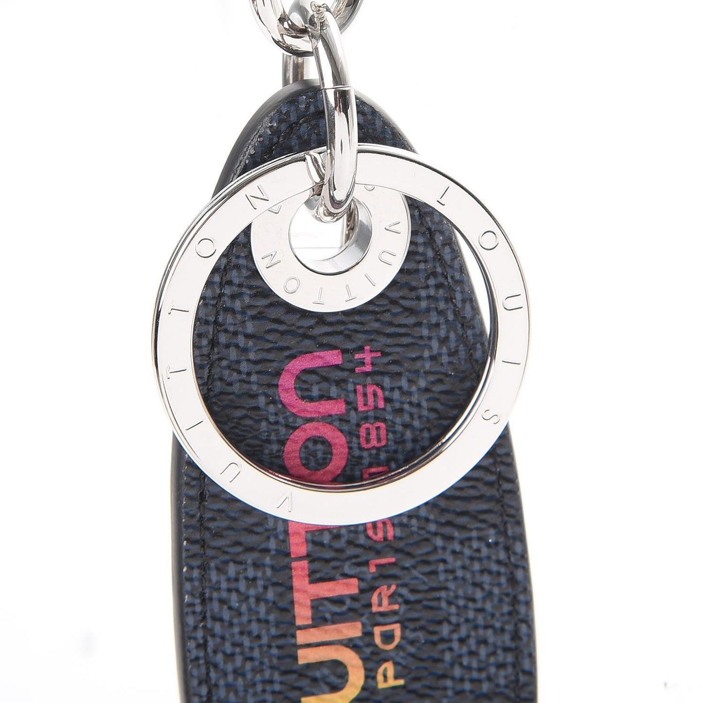 Damier Cobalt Jungle Bag Charm Key Holder