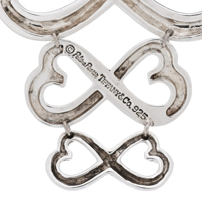 Tiffany Sterling Silver Paloma Picasso Graduated Loving Heart Brooch Pin 4 of 4