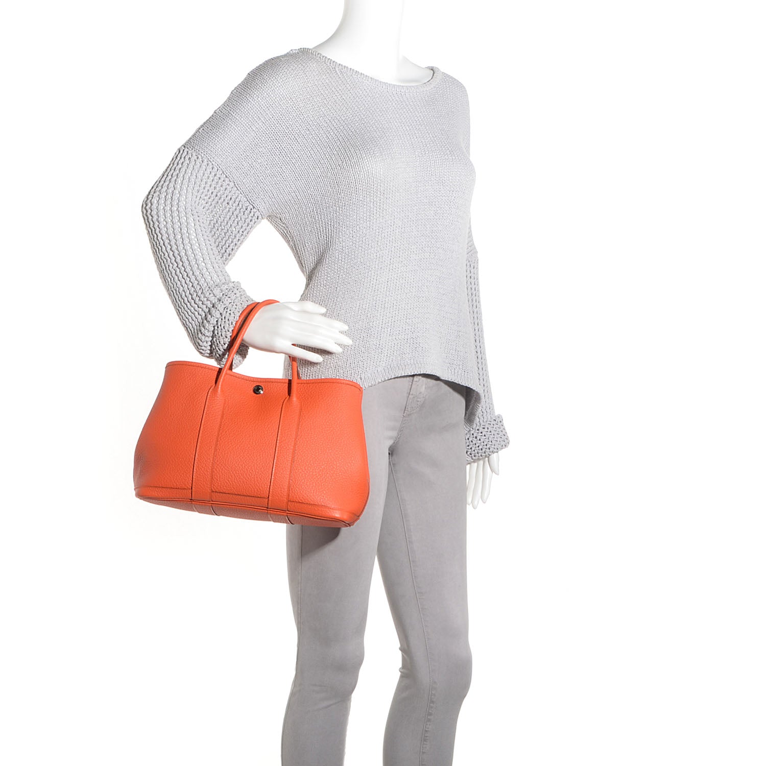 Hermes Vache Country Garden Party TPM Tote Feu 2 of 13