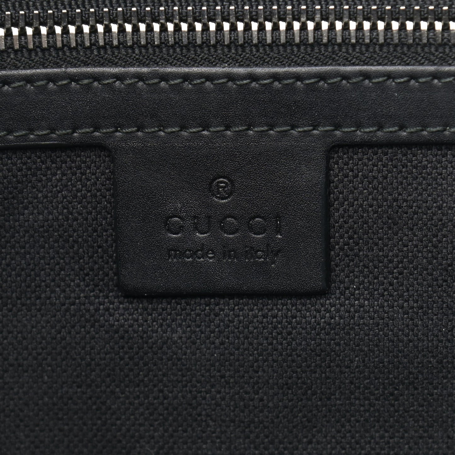Soft GG Supreme Monogram Appia Calfskin Web East West Messenger Bag Black Grey
