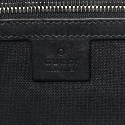 Gucci Soft GG Supreme Monogram Appia Calfskin Web East West Messenger Bag Black Grey 5 of 13