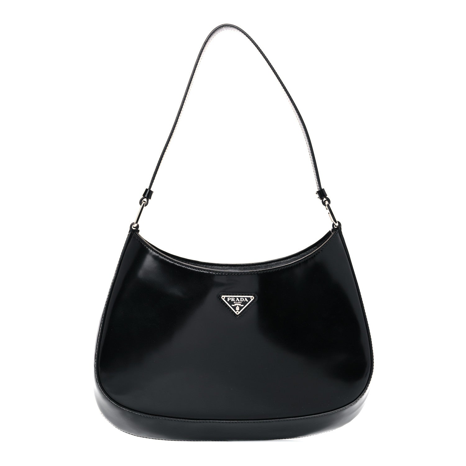 Prada Spazzolato Cleo Shoulder Bag Black 1 of 12