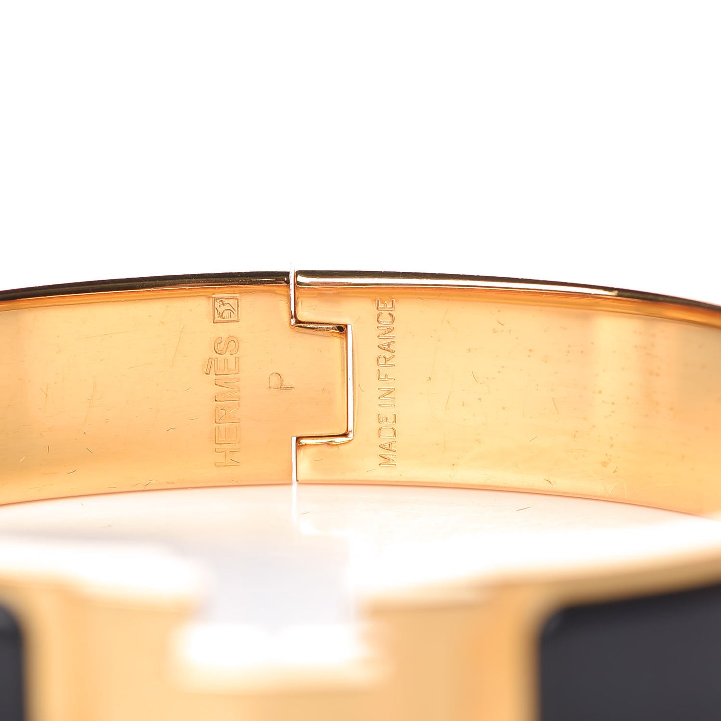 Enamel Narrow Clic Clac H Bracelet PM Black