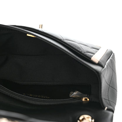 Chanel Lambskin Quilted Bicolor Flap Black Beige 5 of 11