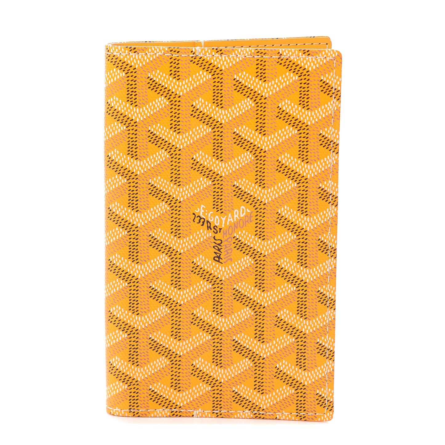Goyardine Passport Holder Yellow