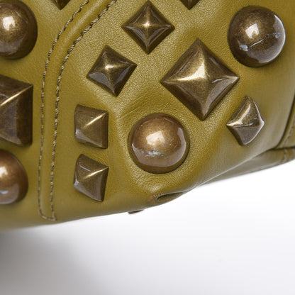 Burberry Nova Check Mega Stud Nickie Tote Green 15 of 17