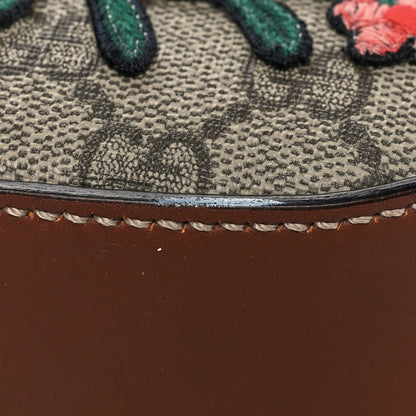 Gucci GG Supreme Monogram Floral Embroidered Mini Chain Shoulder Bag Beige Tuscany 15 of 17