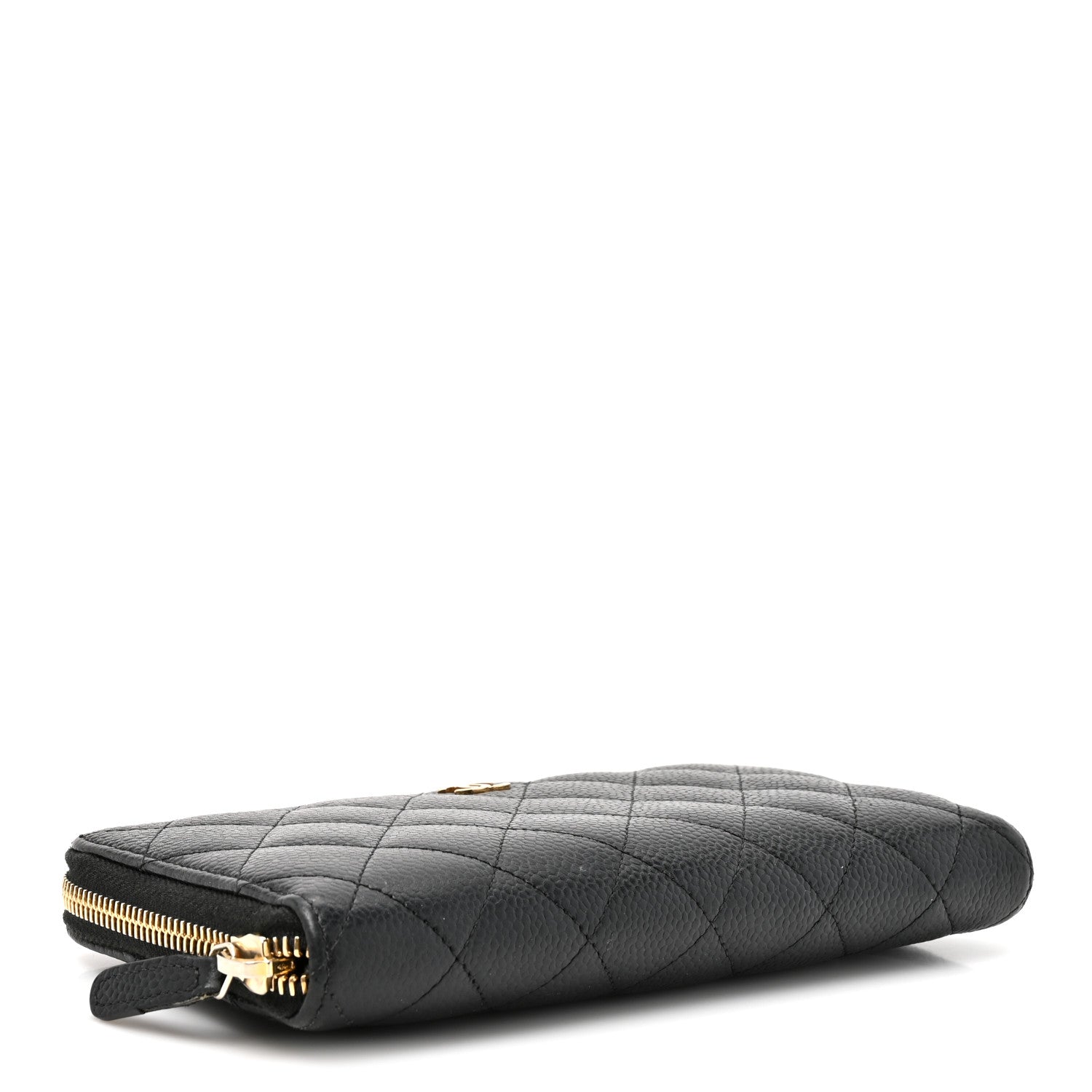 Chanel Caviar Quilted Large Gusset Zip Around Wallet Black 4 of 14