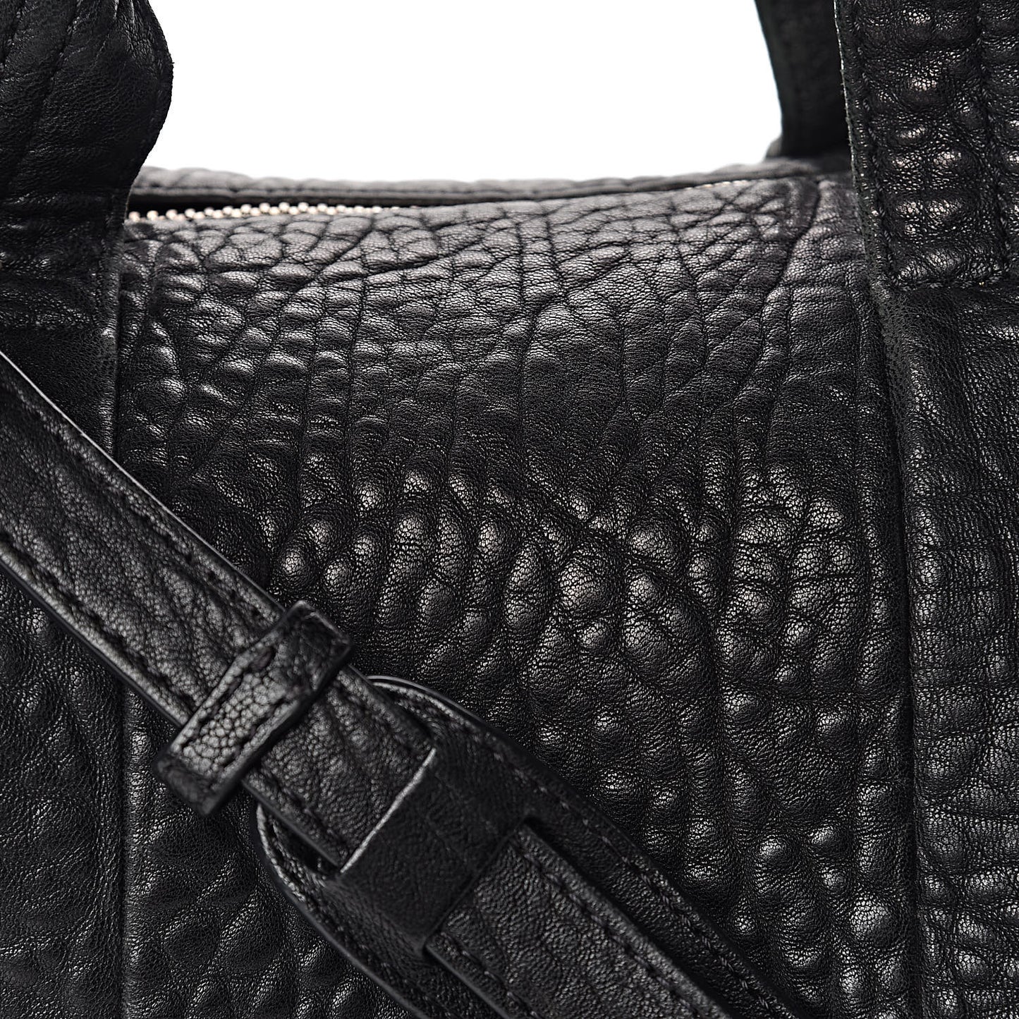 Pebbled Lambskin Rocco Black Rose Gold Hardware