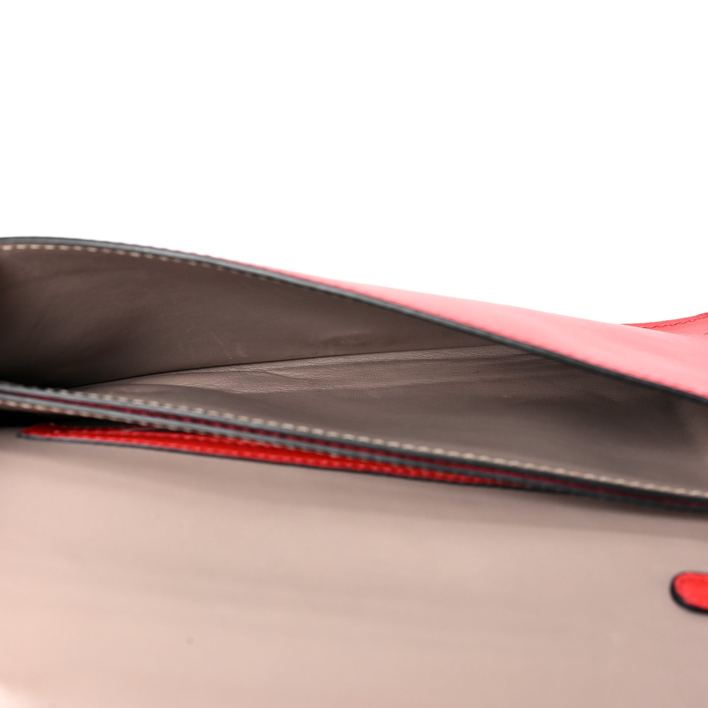 Nappa Rockstud Wristlet Clutch Deep Orange