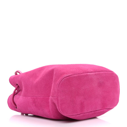Miu Miu Camoscio Mini Drawstring Bag Fuxia 4 of 10