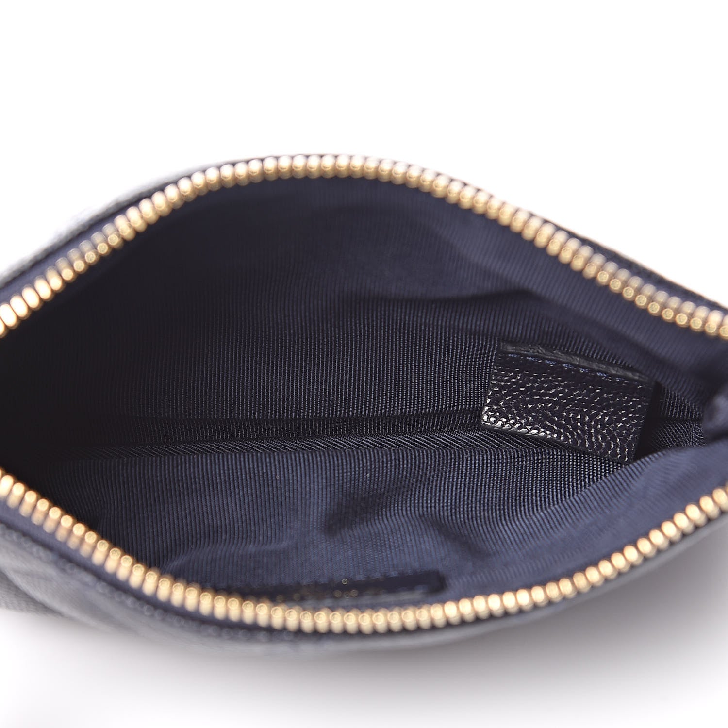 Chanel Caviar Quilted Small Cosmetic Case Blue 5 of 8