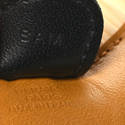 Hermes Milo Lambskin Horse Hair Grigri Rodeo Bag Charm PM Sesame Craie Black 3 of 4